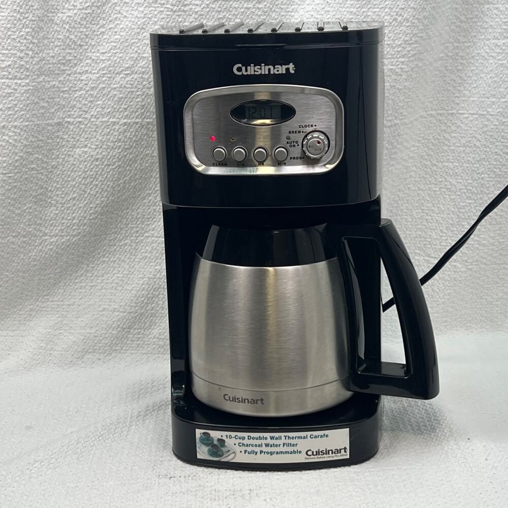 Cuisinart DCC-1150 10 Cup Thermal Programmable Coffee Maker Black Tested